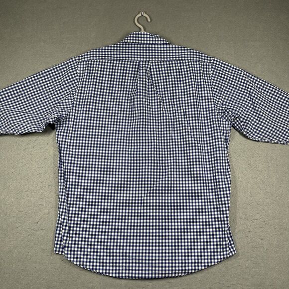 Brooks Brothers Shirt Mens 16-33 Blue White Check Gingham Long Sleeve All Coton - Picture 5 of 6